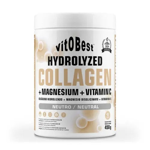 Vitobest Hydrolyzed Collagen + Magnesio + Vitamina C 450 g Limón