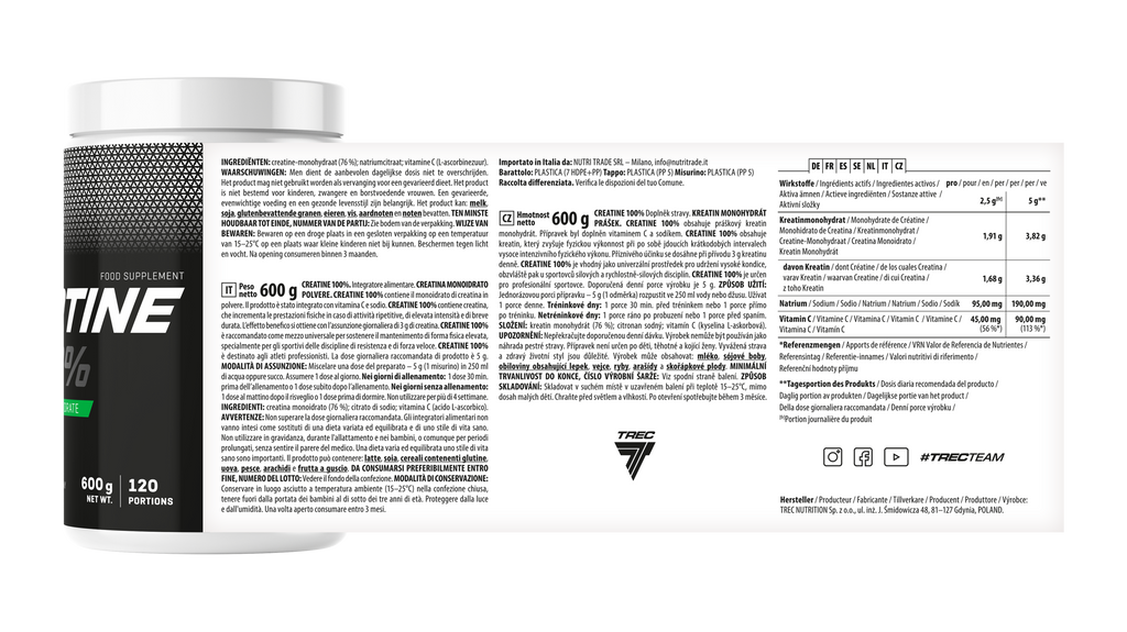 Trec Creatine 100% Monohydrate 300 g y 600 g