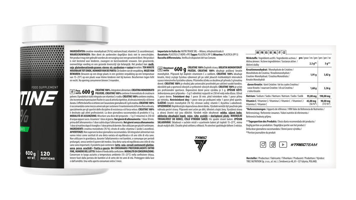 Trec Creatine 100% Monohydrate 300 g y 600 g