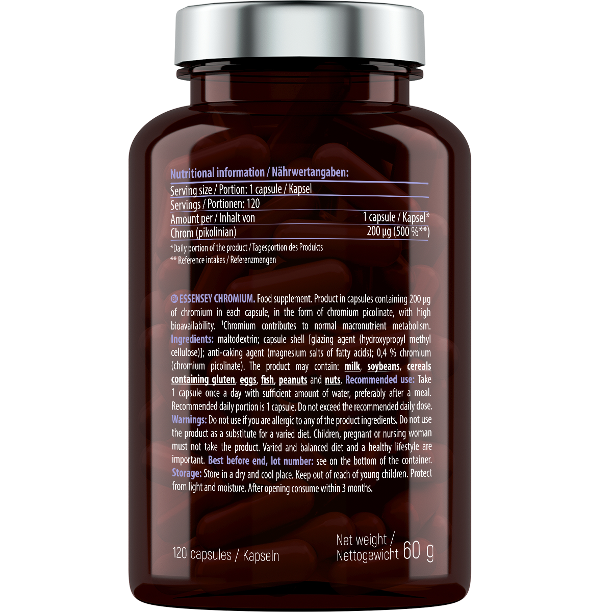 Essensey Chromium 120 cápsulas