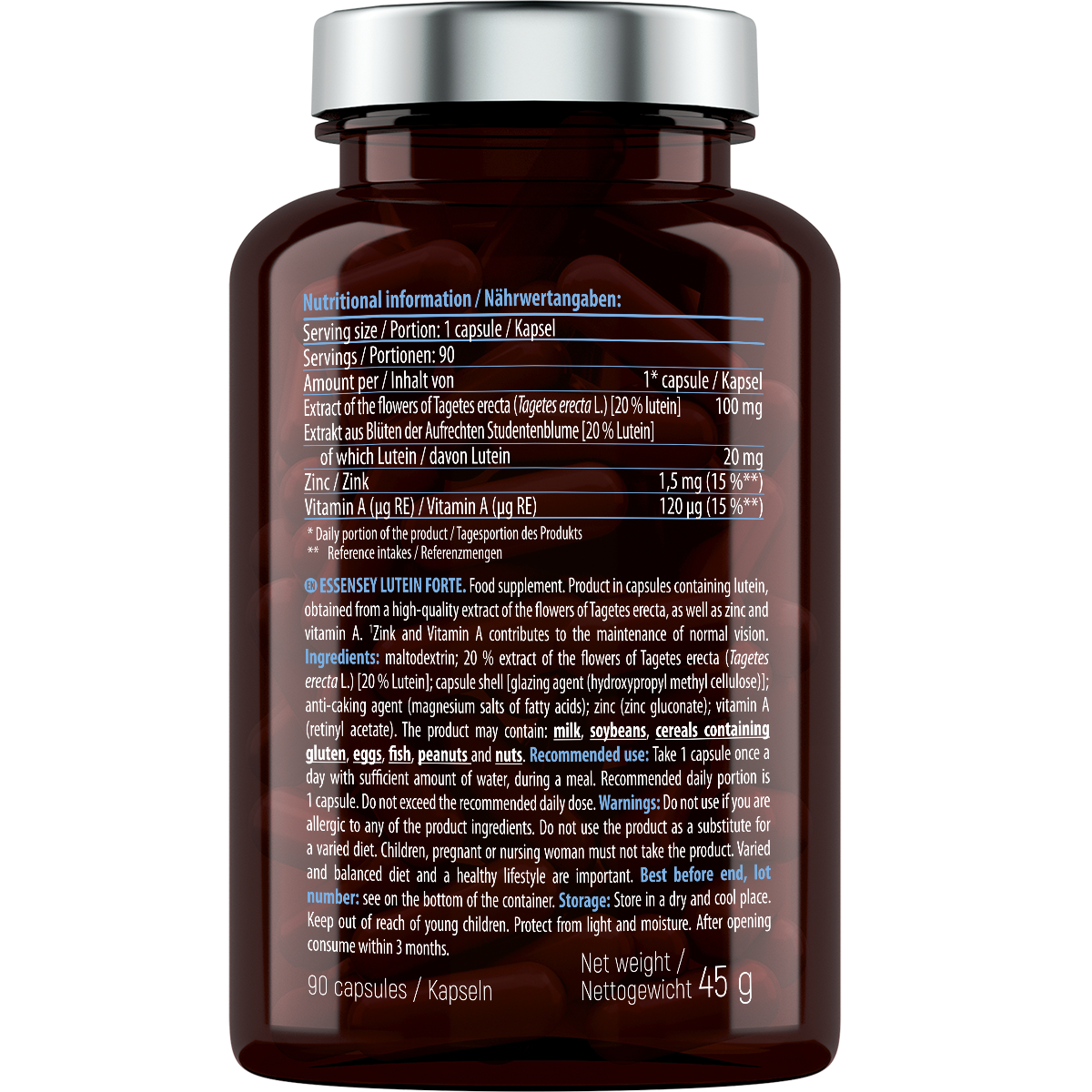 Essensey Lutein Forte 90 cápsulas