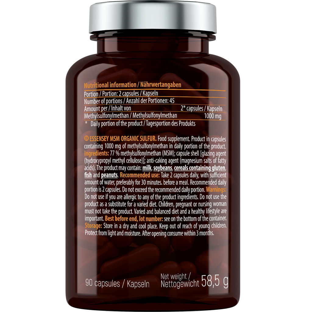 Essensey MSM Organic 90 cápsulas