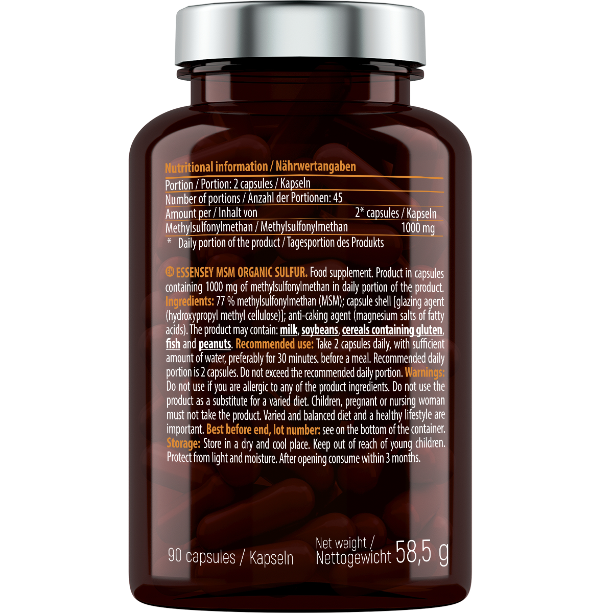 Essensey MSM Organic 90 cápsulas