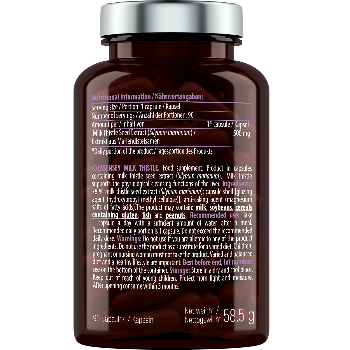 Essensey Milk Thistle 90 cápsulas
