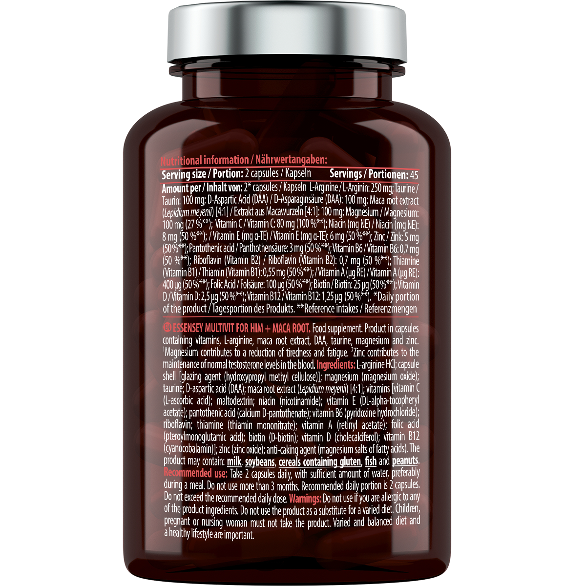 Essensey Multivit For Him + Maca Root 90 cápsulas