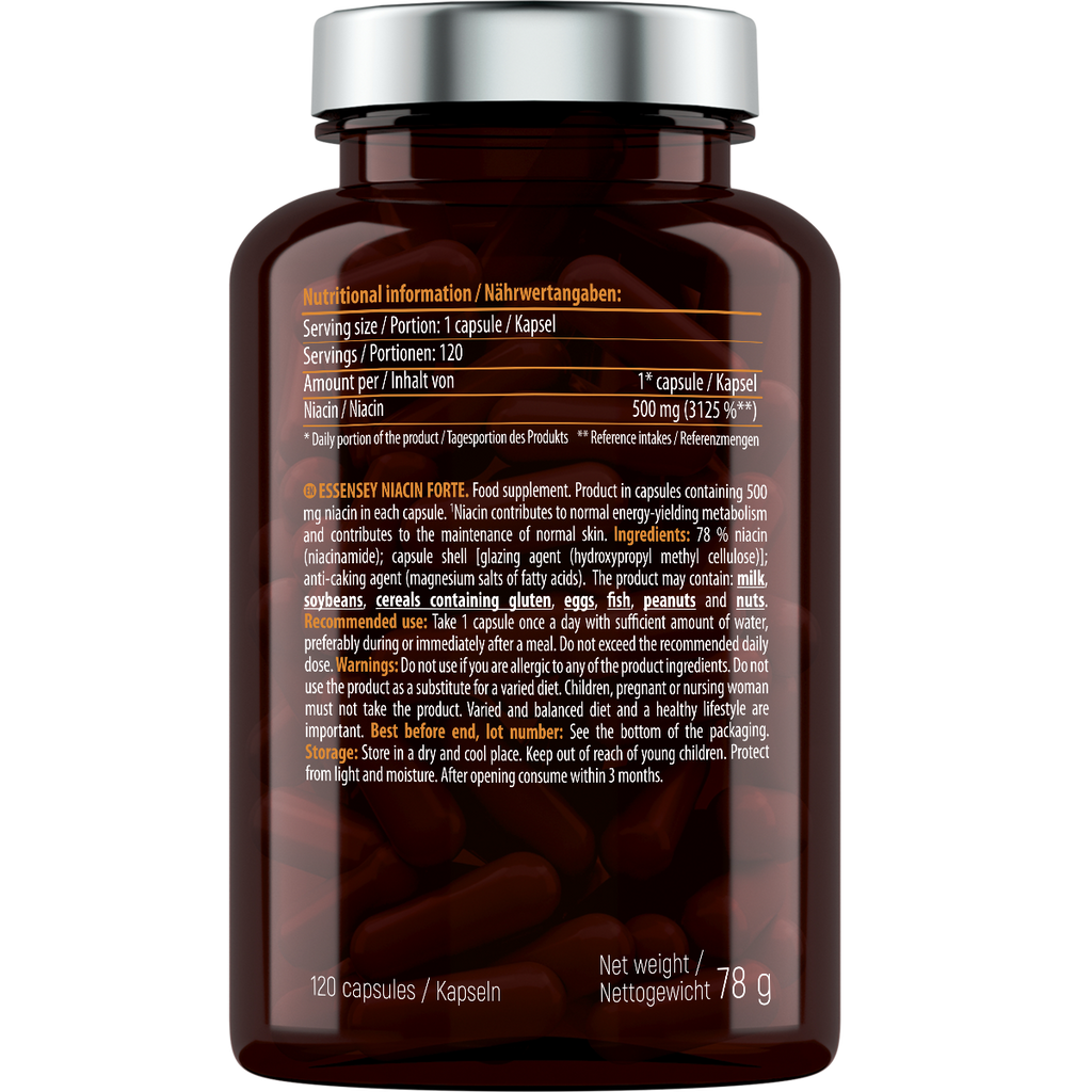 Essensey Niacin Forte 120 cápsulas