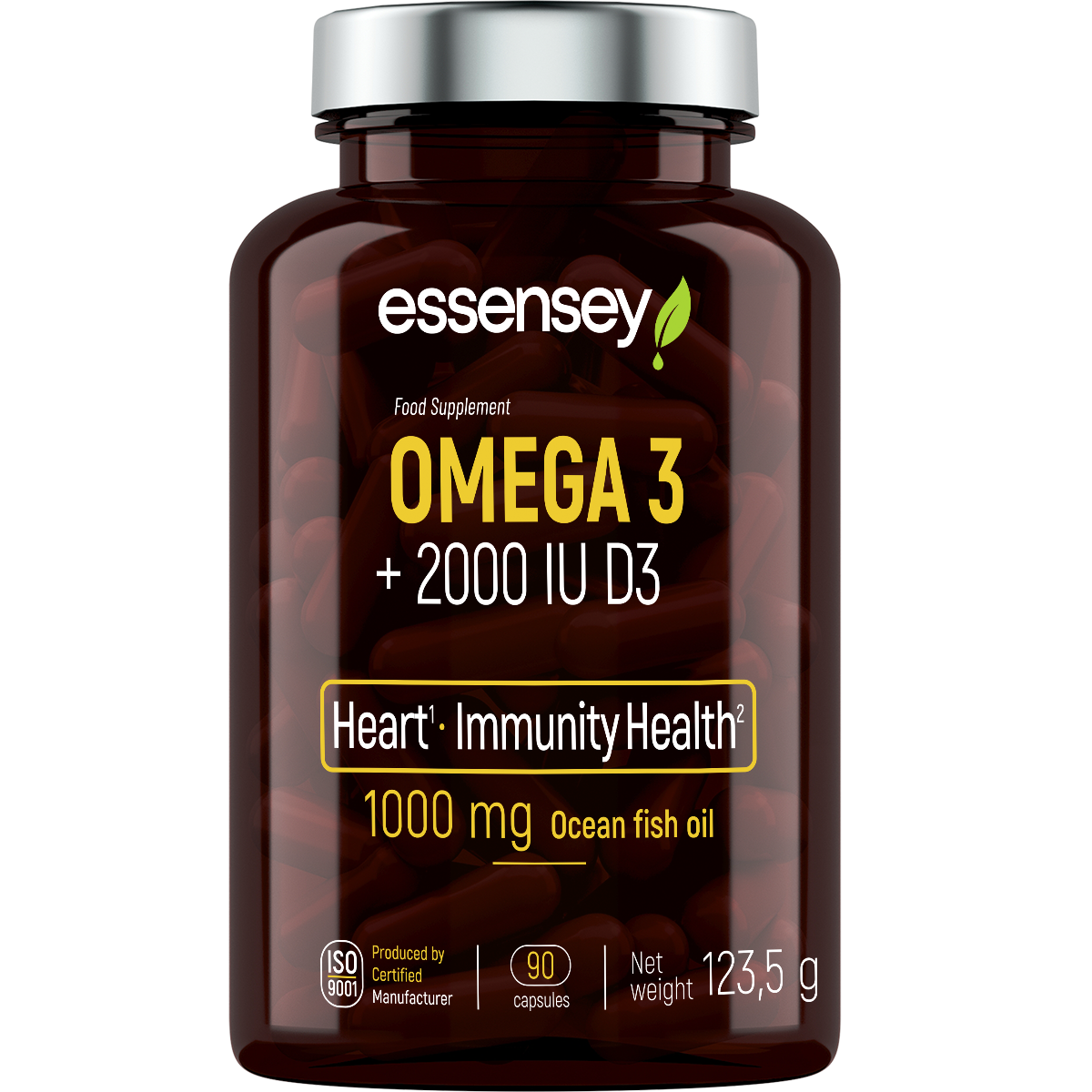 Essensey Omega 3 + 2000 IU D3 90 cápsulas