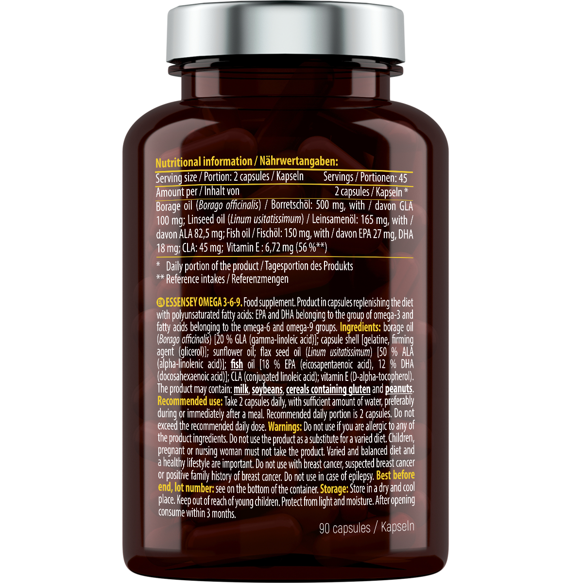 Essensey Omega 3-6-9 90 cápsulas