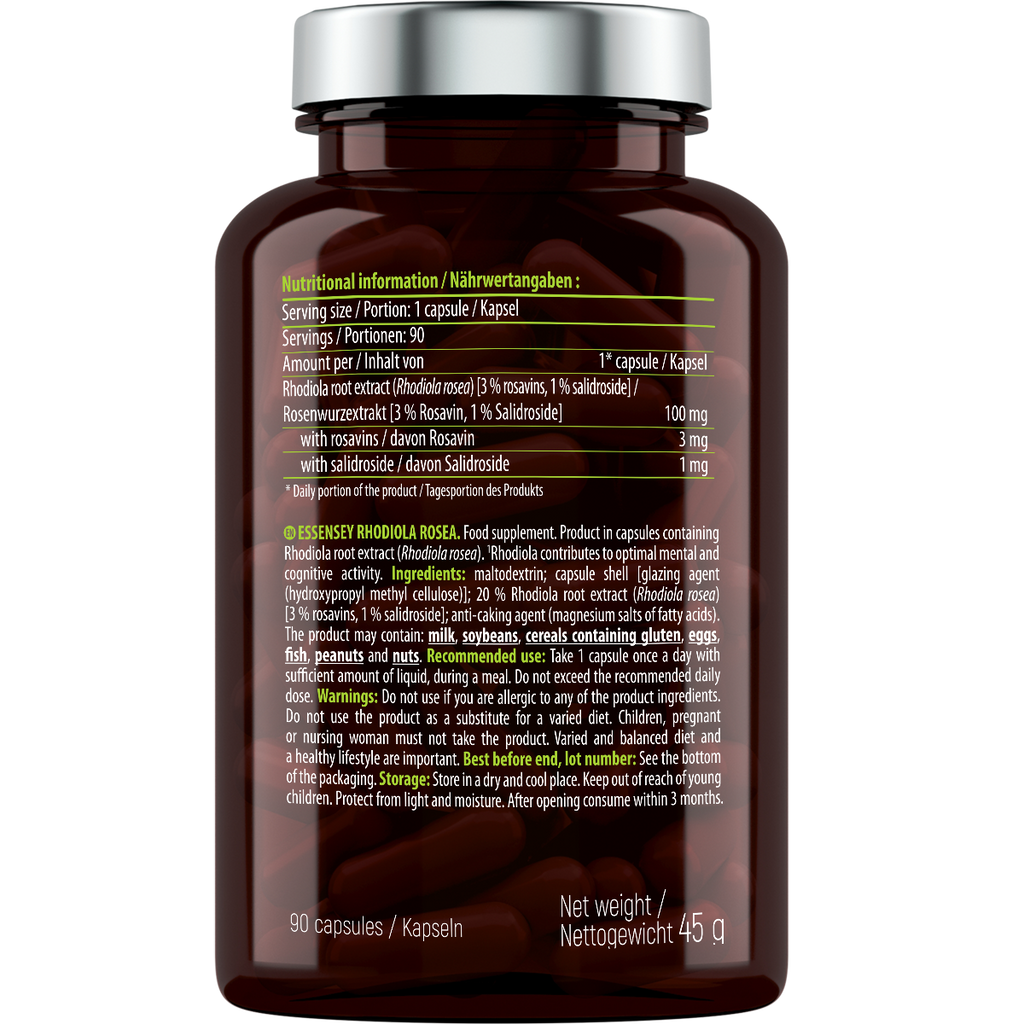 Essensey Rhodiola Rosea 90 cápsulas