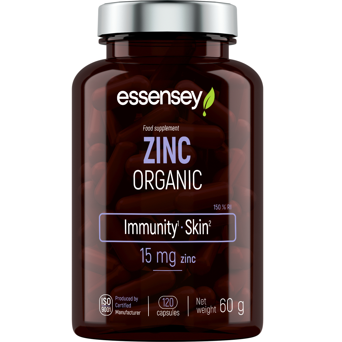 Essensey Zinc Organic 120 cápsulas