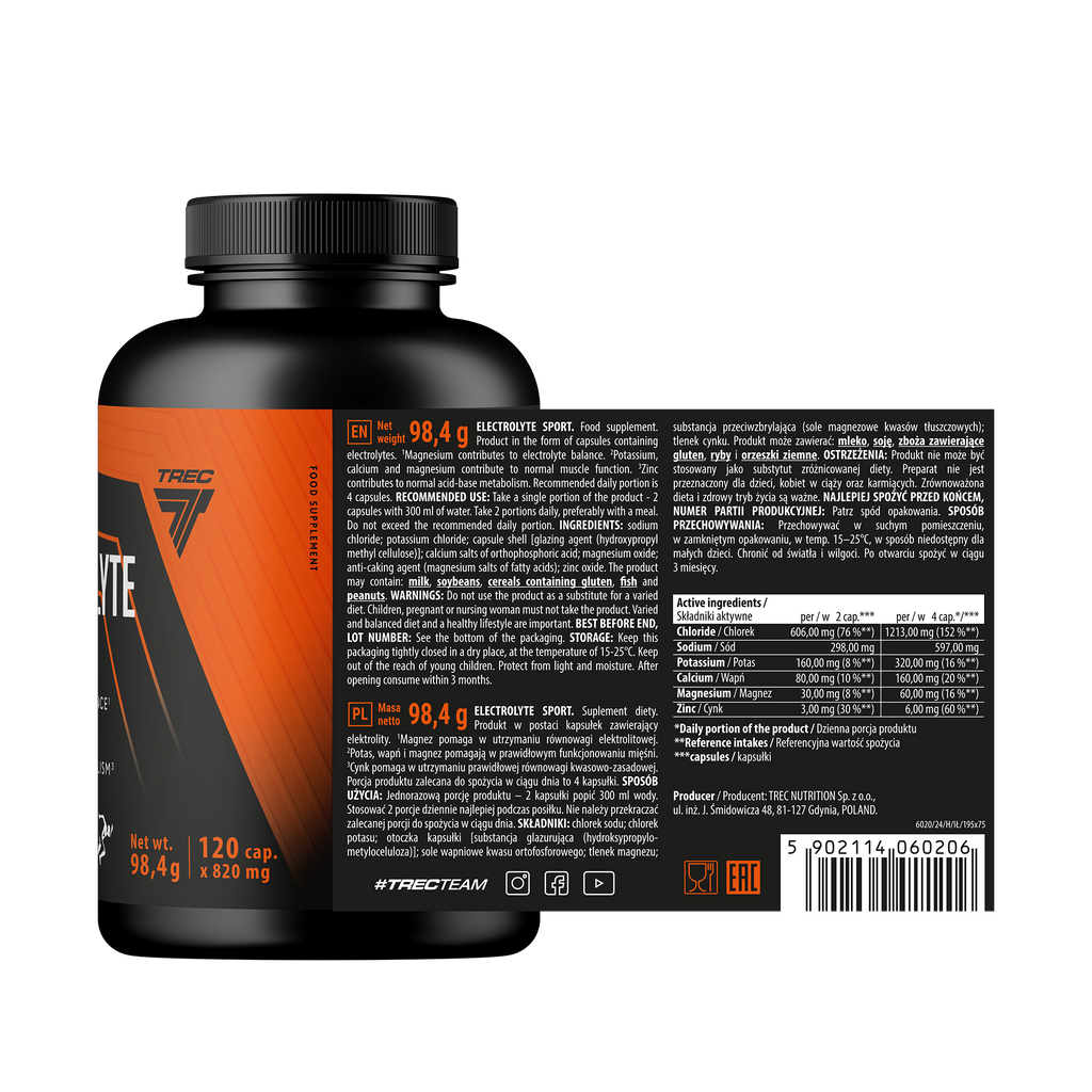 Trec Endurance Electrolyte 120 cápsulas