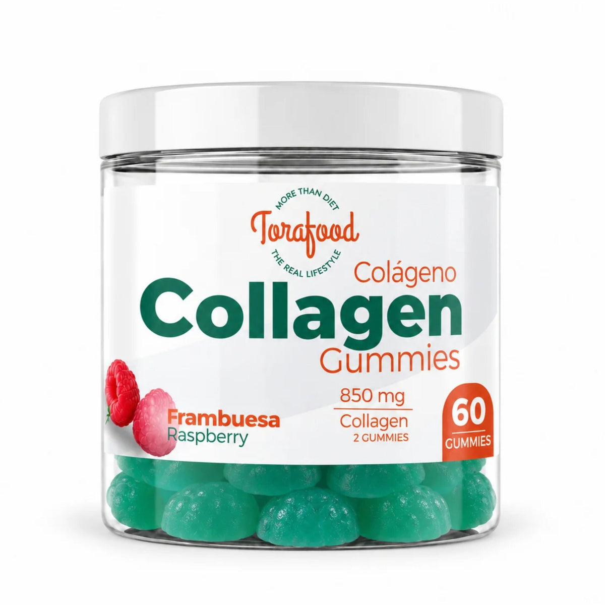 Torafood Gominolas de Colágeno 60 gummies Frambuesa