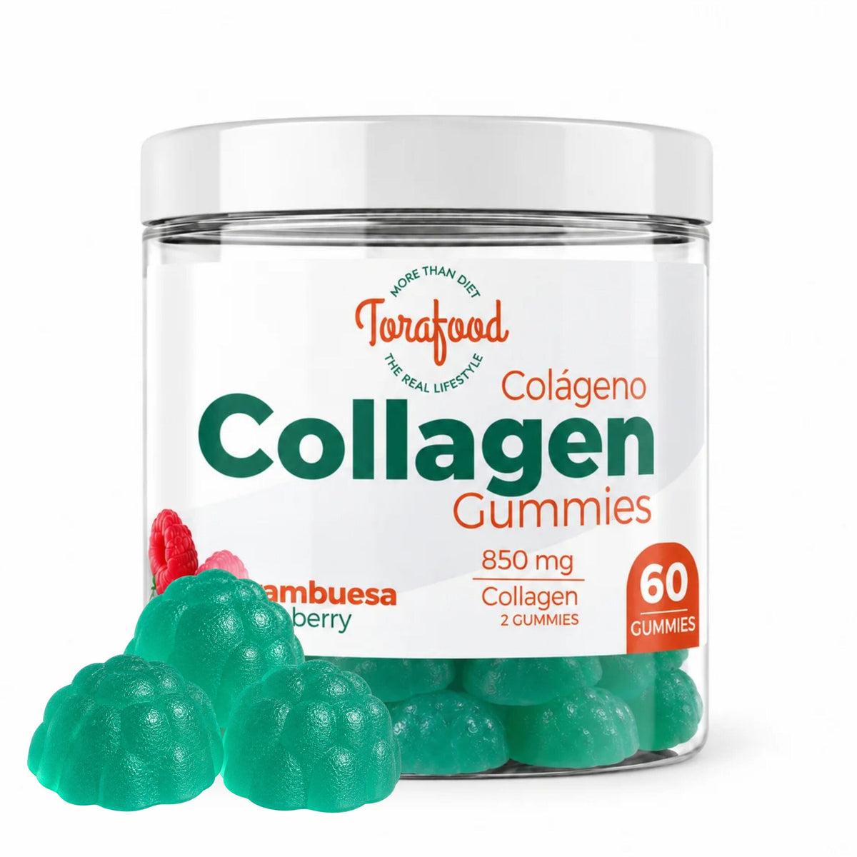 Torafood Gominolas de Colágeno 60 gummies Frambuesa