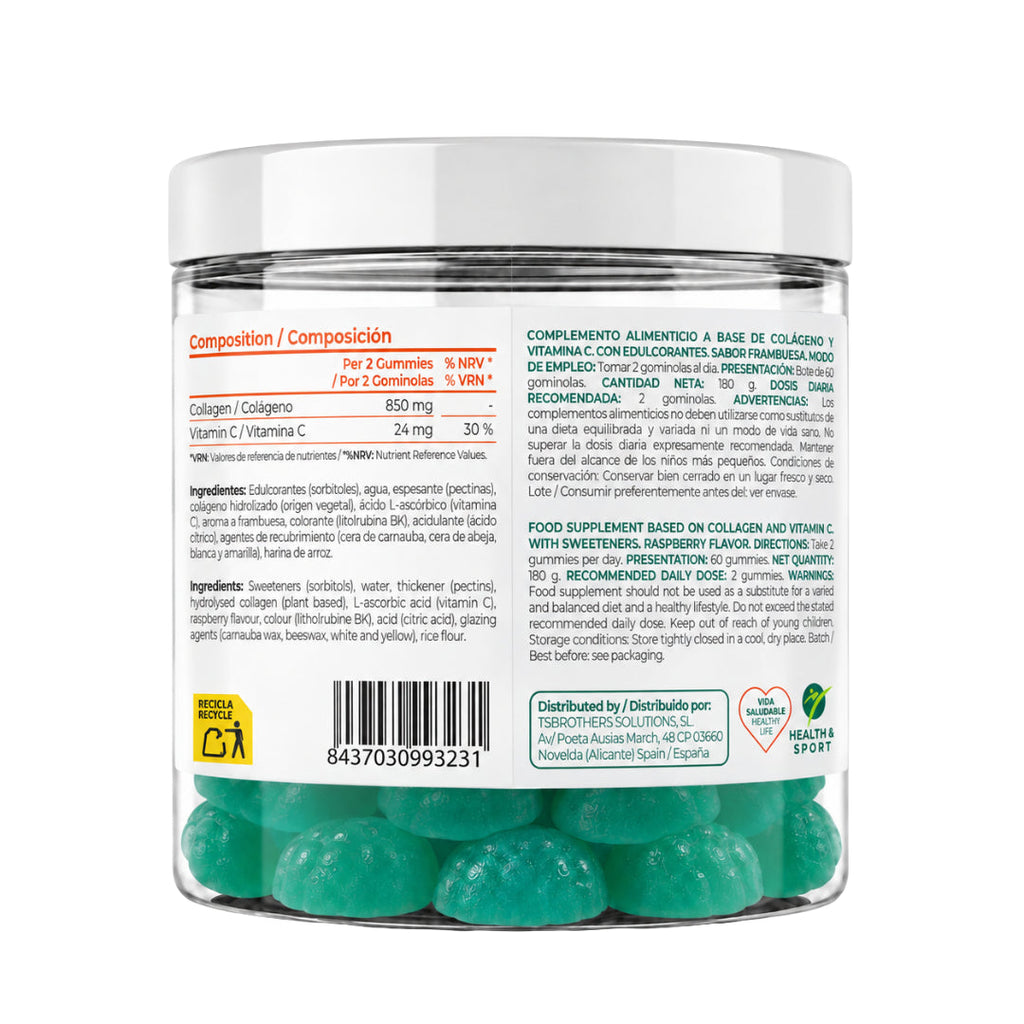 Torafood Gominolas de Colágeno 60 gummies Frambuesa