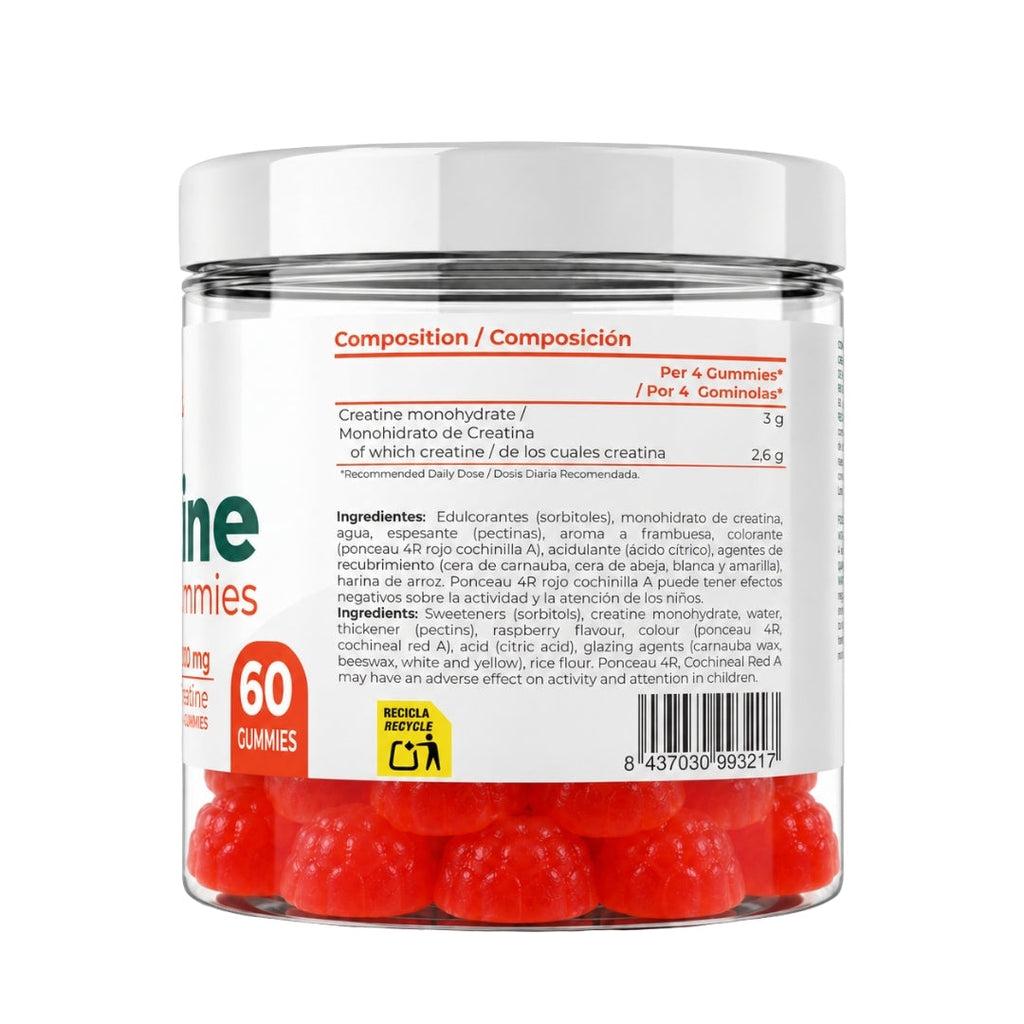 Torafood Gominolas de Creatina 60 gummies Frambuesa
