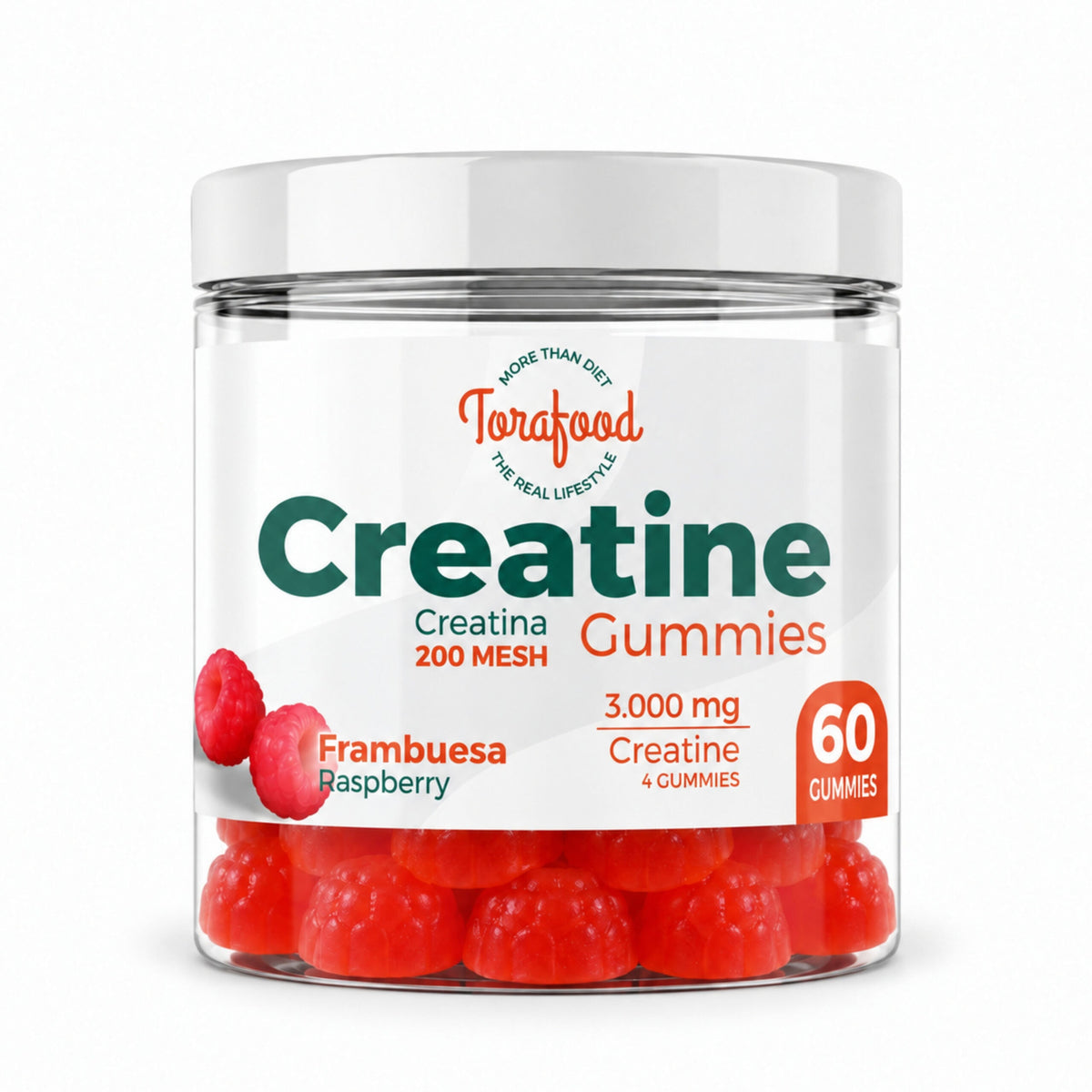 Torafood Gominolas de Creatina 60 gummies Frambuesa
