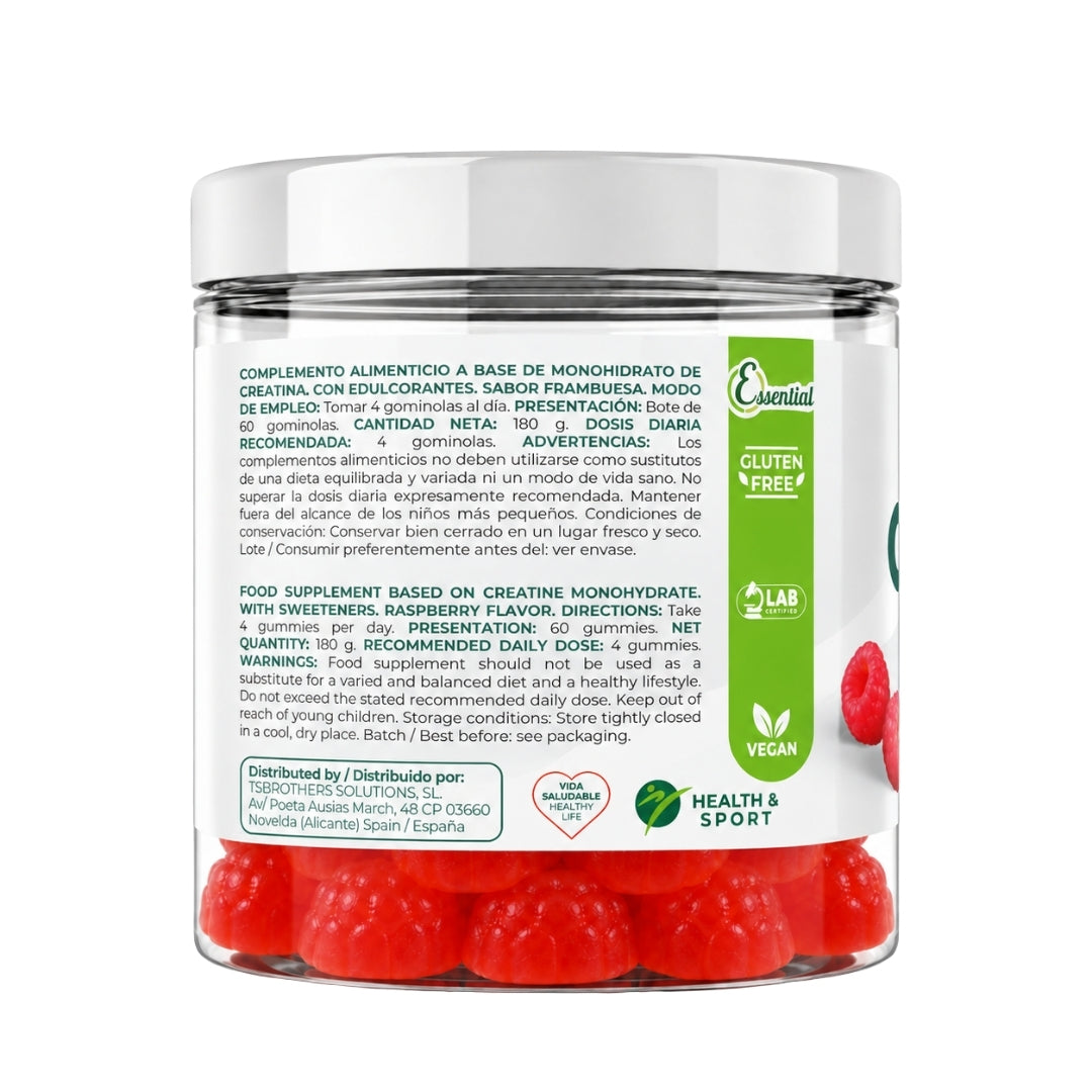 Torafood Gominolas de Creatina 60 gummies Frambuesa