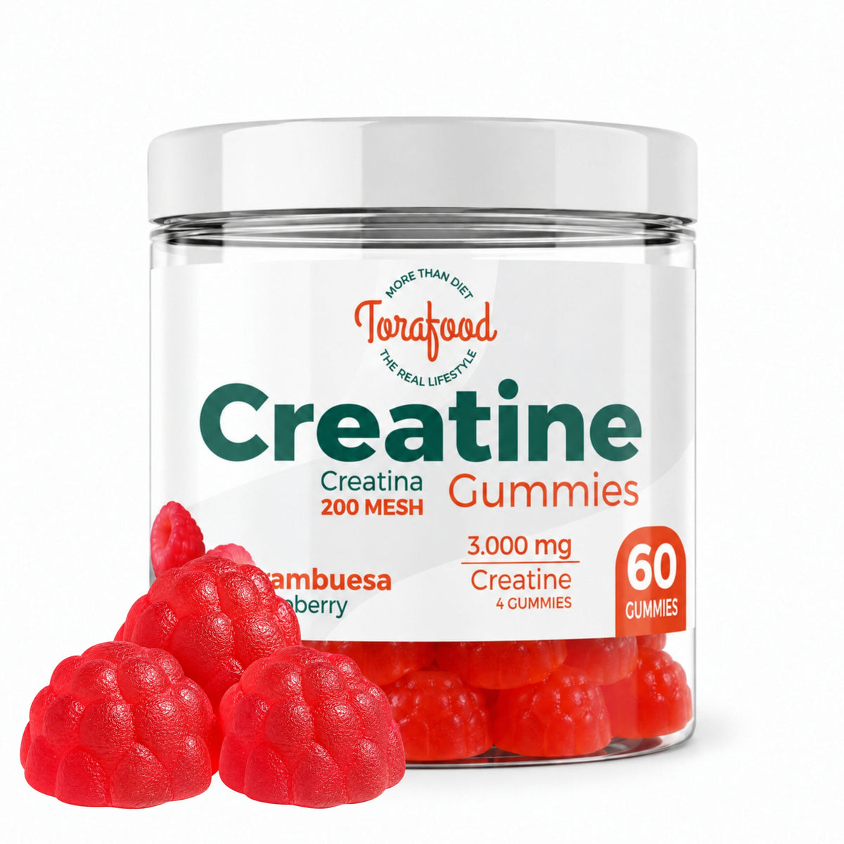Torafood Gominolas de Creatina 60 gummies Frambuesa