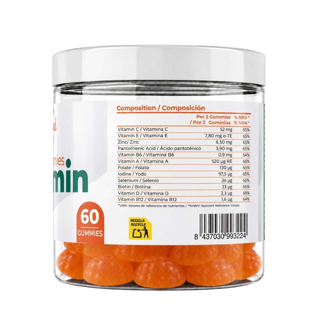 Torafood Gominolas Multivitamínicas 60 gummies Naranja