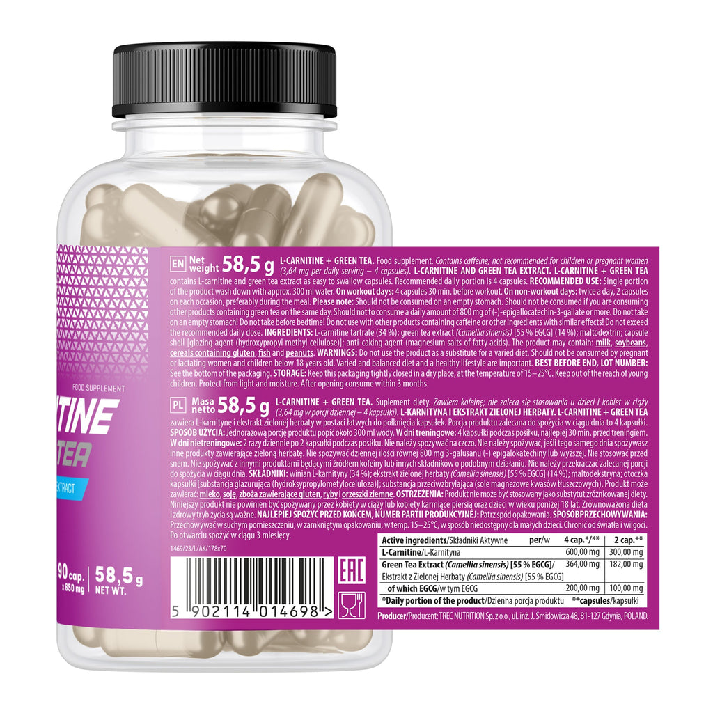 Trec L-Carnitine + Green Tea 90 y 180 cápsulas