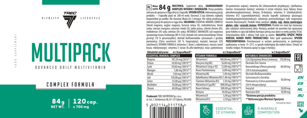 Trec MultiPack 120 cápsulas