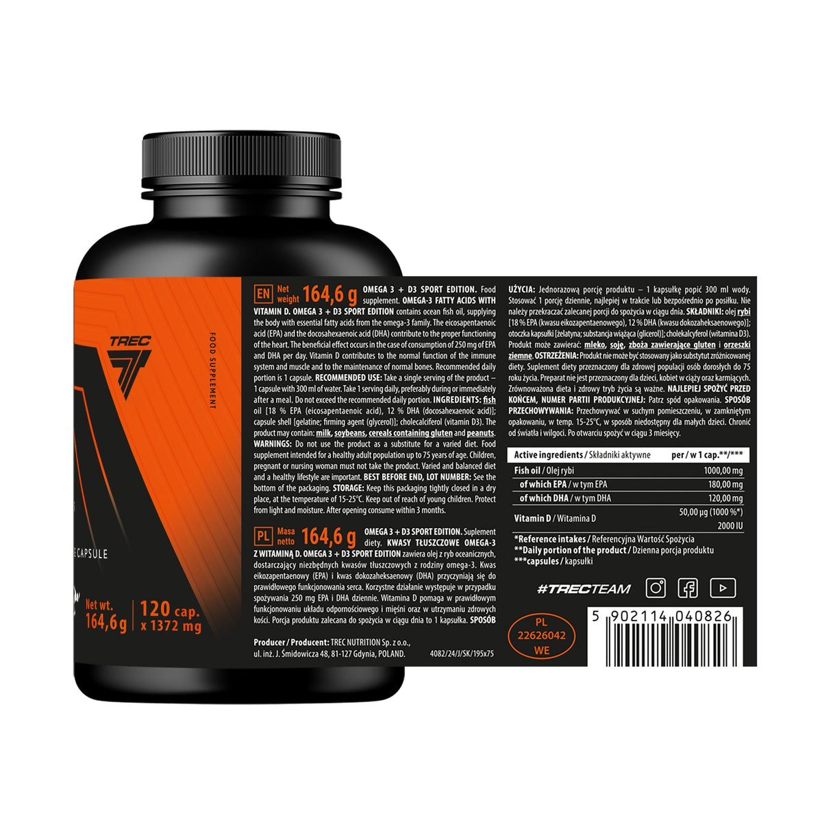 Trec Endurance Omega 3 D3