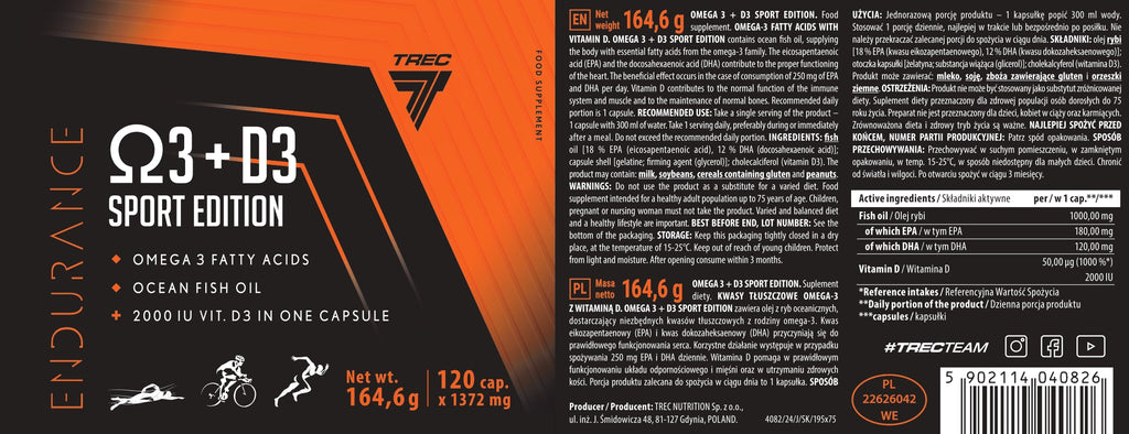 Trec Endurance Omega 3 D3