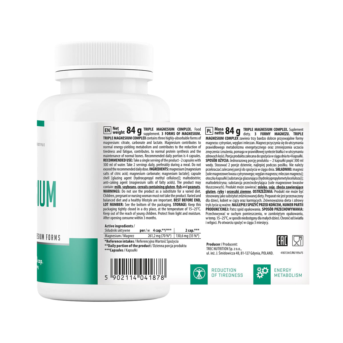 Trec Triple Magnesium 120 cápsulas