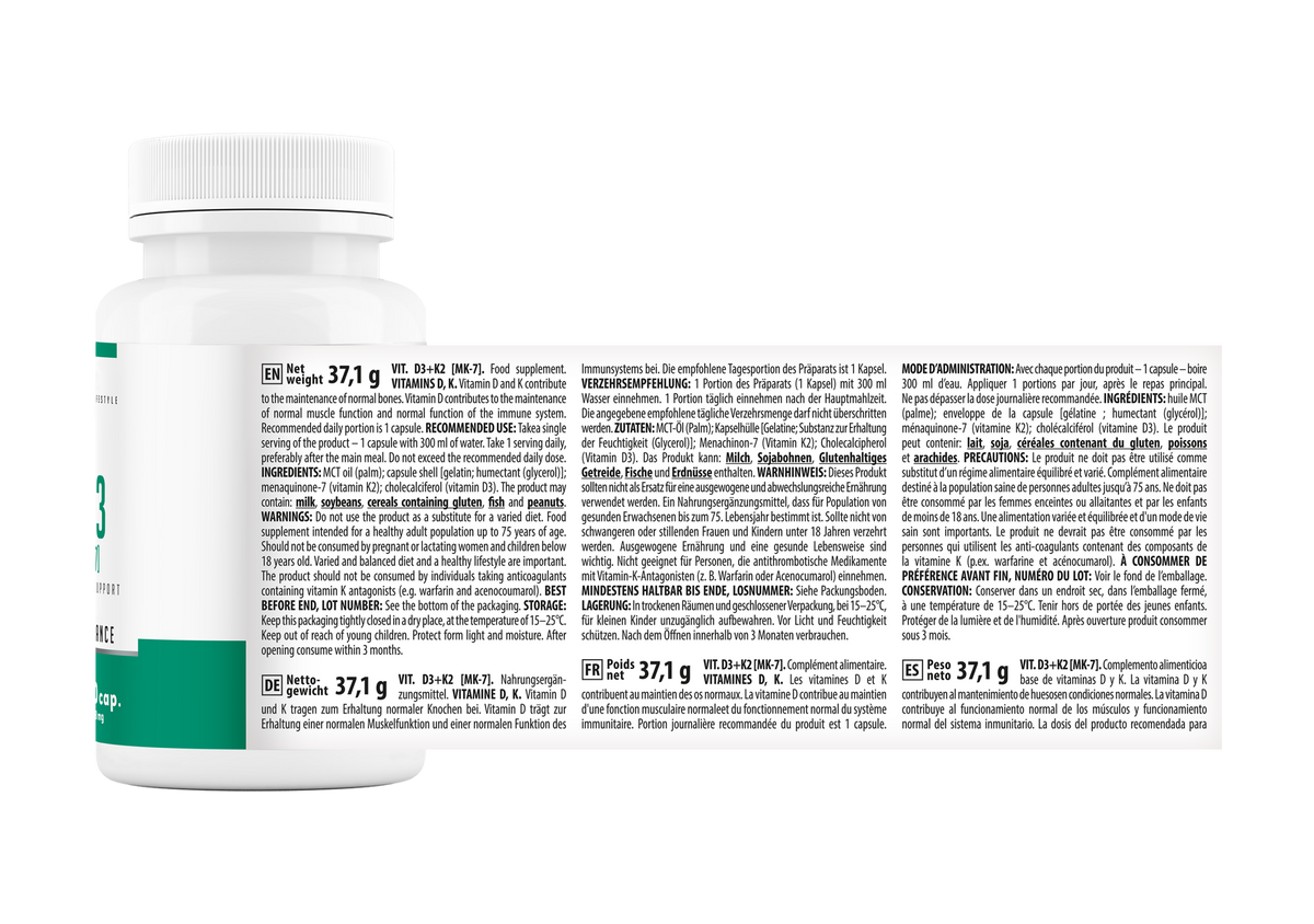 Trec Vitamina D3 + K2 MK-7