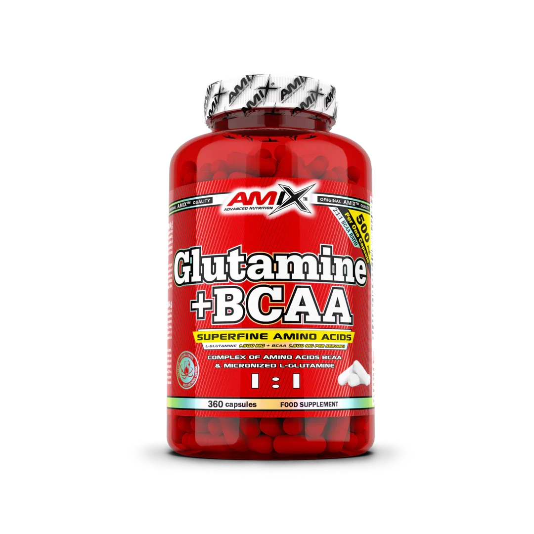 Amix Glutamina BCAA 360 cápsulas