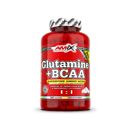 Amix Glutamina BCAA 360 cápsulas