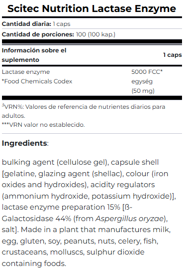 Scitec Lactase Enzyme