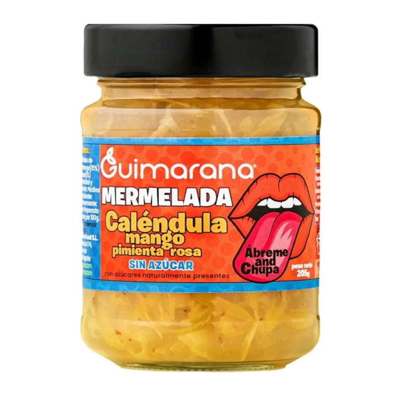 Guimarana Mermelada Sin Azúcar 205 g Caléndula, Mango y Pimienta Rosa