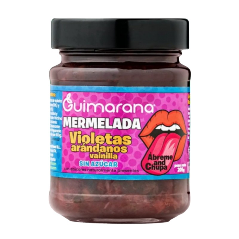 Guimarana Mermelada Sin Azúcar 205 g Pétalos de Violeta, Arándano y Vainilla