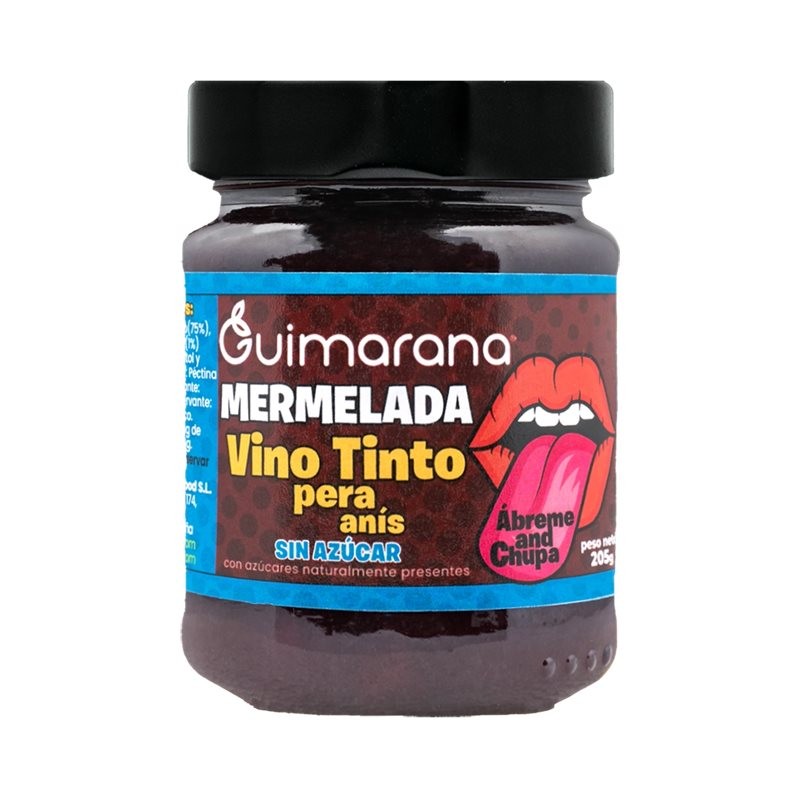 Guimarana Mermelada Sin Azúcar Vino Tinto, Pera y Anís 205 g