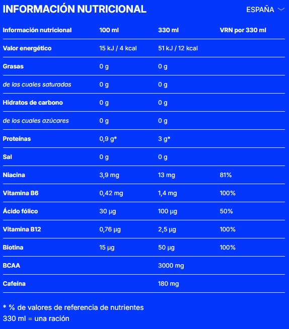 Nocco Bebida Energética BCAA 330 ml con Cafeína