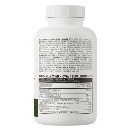 OstroVit Curcumina + Pimienta Negra + Jengibre 90 cápsulas