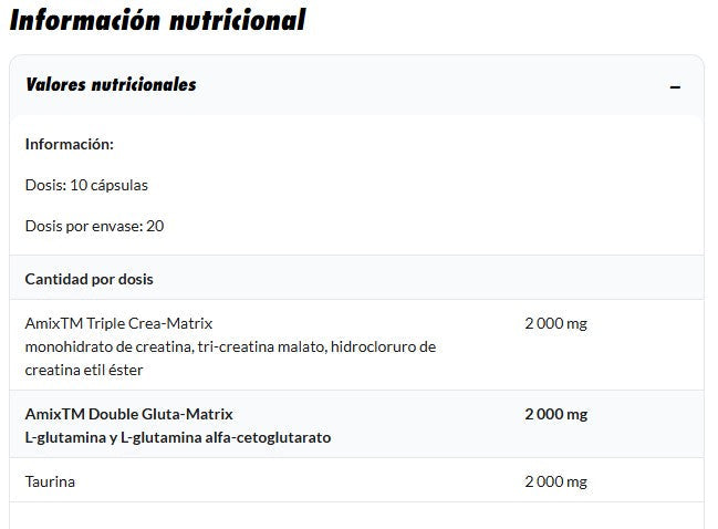 Amix Creatina CGT-3 200 cápsulas