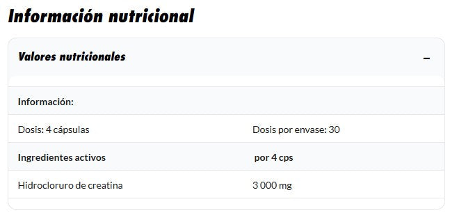 Amix Creatina HCl 120 cápsulas