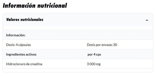 Amix Creatina HCl 120 cápsulas