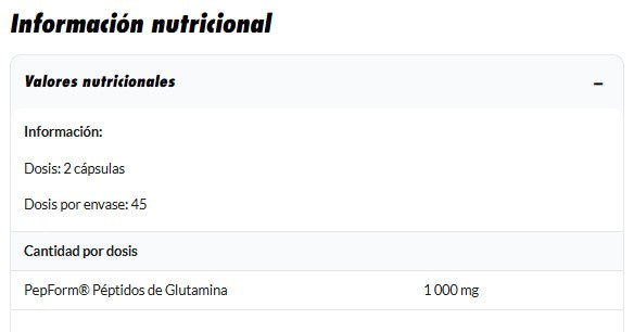 Amix PepForm Péptidos de Glutamina 90 cápsulas