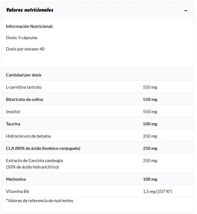 Amix Lipotrópico Fat Burner 200 cápsulas