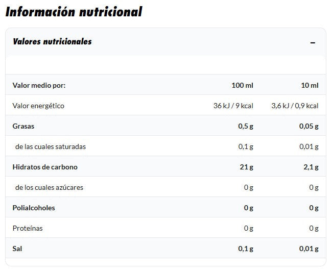 Amix Salsa Dulce Zero Vainilla 320 ml