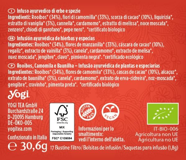 Yogi Tea Buenos Sueños Rooibos Vainilla 30,6 g