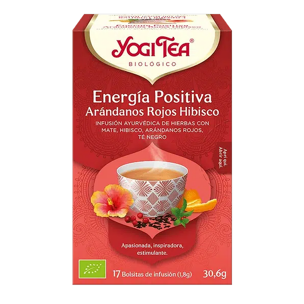 Yogi Tea Energía Positiva Arándanos Rojos Hibisco