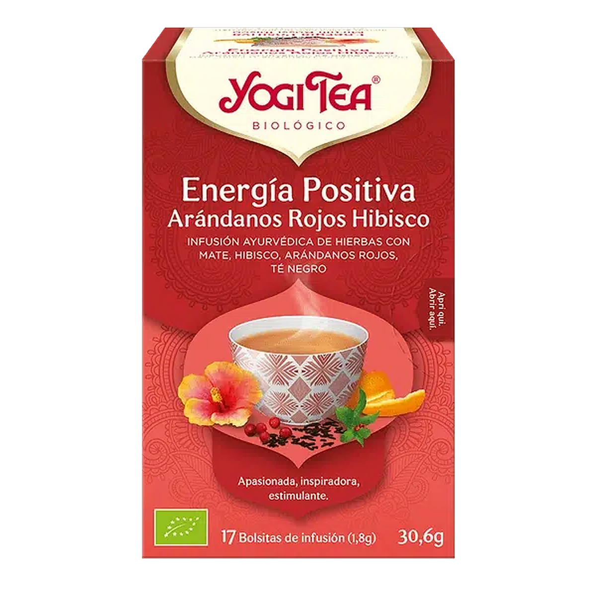 Yogi Tea Energía Positiva Arándanos Rojos Hibisco