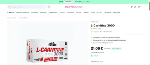 VITOBEST L CARNITINE 3000 COLA 20 VIALES