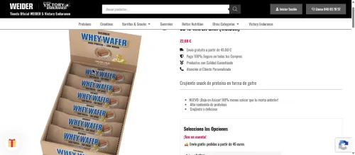 WEIDER BARRITA WHEY-WAFER AVELLANA